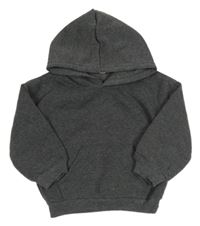 Tmavosivá oversize mikina s kapucňou