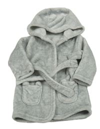 Sivý chlpatý župan s kapucňou George