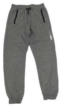 Šedé tepláky s nápisem H&M