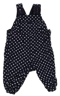 Tmavomodré podšité menšestrové nohavice s bodkami M&S