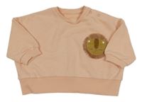 Broskvová oversize mikina se lvem George