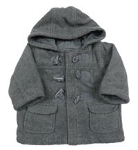 Šedý fleecový zateplený kabátek s kapucí M&S