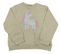 Pudrová mikina s jednorožcom H&M