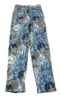 Modré tregíny s kvetmi a dievčatky