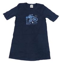 Tmavomodré tričko s kolem Alive