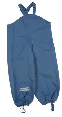 Modré šusťákové nepromokavé laclové kalhoty s kšandami Tchibo