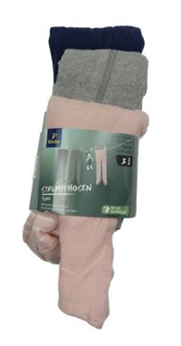 Nové - 3x - Tmavomodré + sivé + svetloružové pančuchy Tchibo