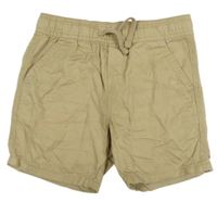 Béžové plátenné kraťasy Primark