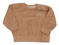 Staroružová zamatová oversize mikina s nápisom Primark
