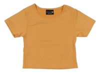 Oranžové rebrované crop tričko Ergeenomixx
