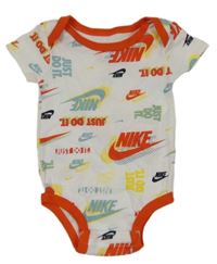 Bílo-oranžové body s logy Nike 