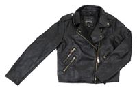 Čierny koženkový podšitý crop krivák Firetrap