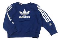 Tmavomodro-biela mikina Adidas