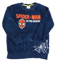 Tmavomodrá plyšová mikina so Spider-manem Disney
