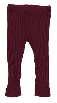 Vínové žebrované/vzorované kamaše zn. PRIMARK