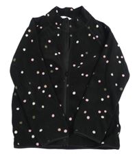 Čierna bodkovaná á fleecová prepínaci mikina H&M