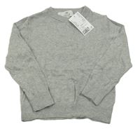 Nové - sivý melírovaný sveter H&M