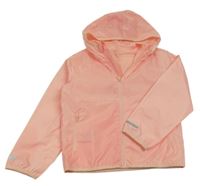 Broskvová šušťáková nepromokavá funkčná bunda s kapucňou crivit