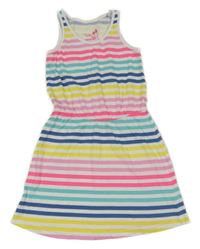 Bielo-farebné pruhované šaty alive