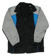 Čierno-modro-sivá thermo prepínaci mikina X-MAIL