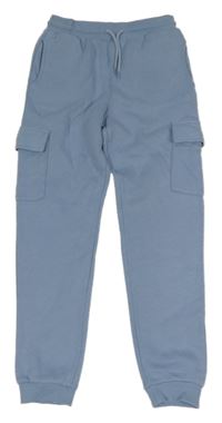 Modrošedé cargo teplé tepláky Matalan