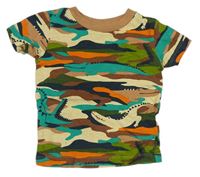 Farebné army tričko s krokodílmi  Next