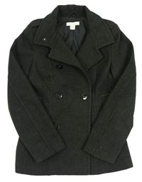 Sivý flaušový zateplený kabát zn. H&M
