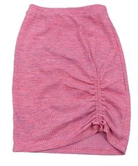 Ružovo-fialová melírovaná rebrovaná sukňa River Island
