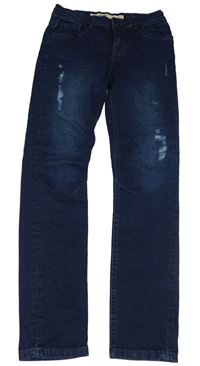 Tmavomodré skinny rifle s prošoupáním Denim Co.