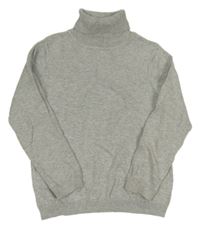 Sivý melírovaný svetrový rolák Primark