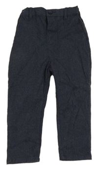 Tmavomodré melírované nohavice H&M