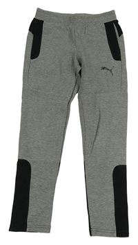 Šedo-černé tepláky s logem Puma