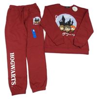 Nové - 2set - Vínová mikina s potiskem + tepláky - Harry Potter Primark