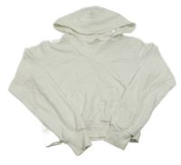 Smotanová crop mikina s kapucňou H&M