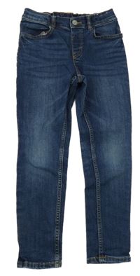 Tmavomodré slim fit rifle H&M