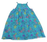Tyrkysovo-farebné kvetované ľahké šaty George