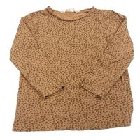 Hnedé vzorované tričko H&M