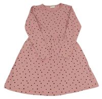 Růžové puntíkaté šaty 