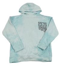 Svetlomodrá mikina s potlačou a kapucňou George