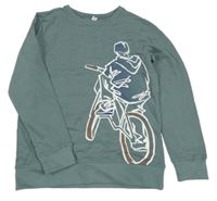 Khaki mikina s potlačou Yigga