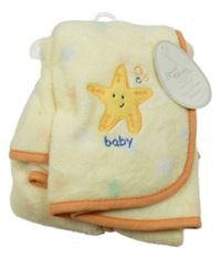 Nové - žltá plyšová deka s hvězdicí