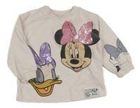 Světlerůžová mikina s Minnie a Daisy Next