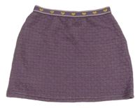 Fialová vzorovaná tepláková sukňa dunnes