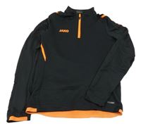 Černá sportovní funkční mikina s logem jako