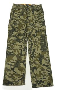 Nové - khaki army plátěné kalhoty Charles Vögele