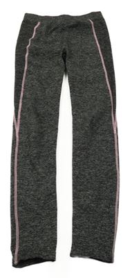 Čierno-sivé melírované thermo legíny Topolino