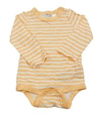 Bielo-oranžové pruhované body Pep&Co