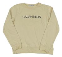 Smotanová mikina s logom Calvin Klein