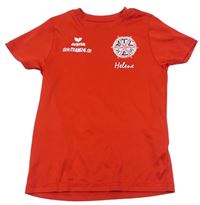 Červené športové tričko s potlačou Erima