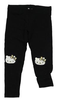 Černé zateplené legíny s Hello Kitty C&A